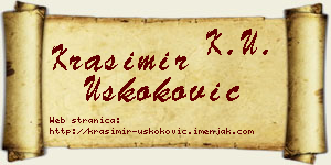 Krasimir Uskoković vizit kartica